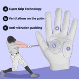 color:white | Seibertron B-A-R PRO 2.0 baseball and softball batting gloves image 06