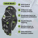 color:Black | Seibertron B-A-R PRO 2.0 baseball and softball batting gloves image 10