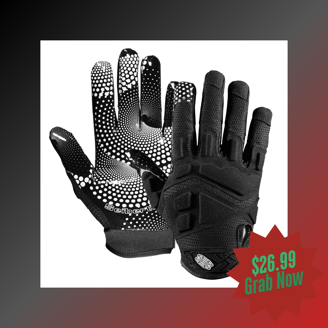 all black football gloves