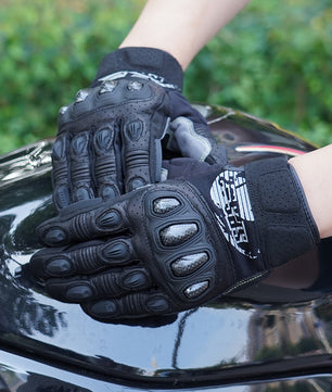 Seibertron SPS2 Plus Youth Summer Motorcycle Gloves – Genuine Leather, Breathable, Carbon Fiber, Abrasion-Resistant, Anti-Slip Design for Enhanced Comfort and Protection