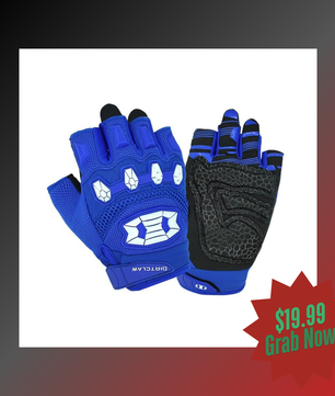 blue motocross gloves