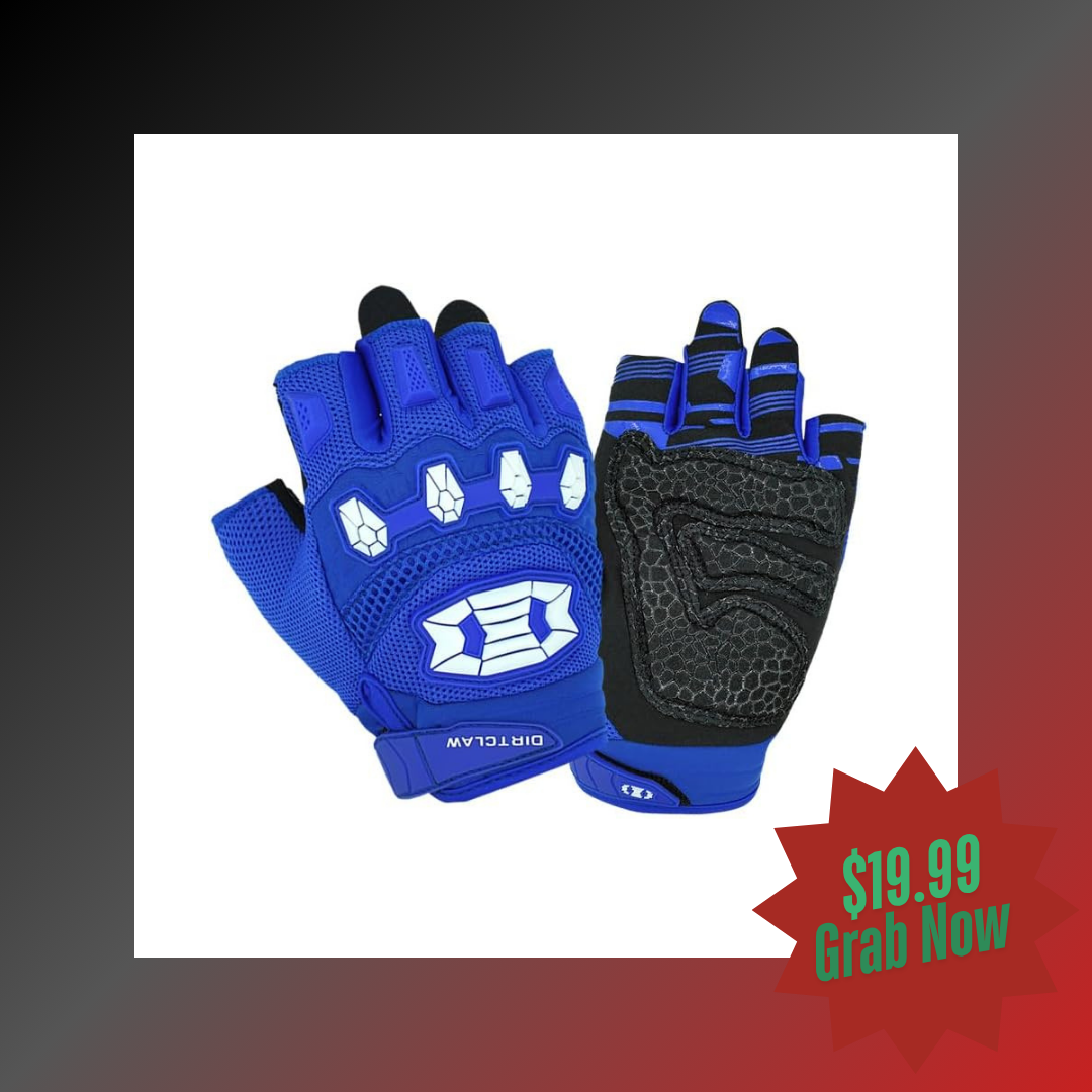 blue motocross gloves