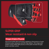 color:Red | Seibertron Dirtclaw fingerless motocross and off-road riding gloves image 15