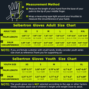 Seibertron Youth Dirtpaw Unisex BMX MX ATV MTB Racing Mountain Bike Bicycle Cycling Off-Road/Dirt Bike Gloves Road Racing Motorcycle Motocross Sports Gloves Touch Recognition Full Finger Glove