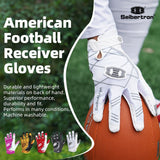 color:White | Seibertron American Football Receiver Adult Gloves ultra-stick adult football receiver gloves image 04