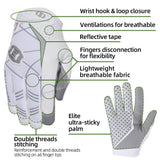 color:White | Seibertron American Football Receiver Adult Gloves ultra-stick adult football receiver gloves image 06