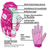 color:Pink | Seibertron American Football Receiver Adult Gloves ultra-stick adult football receiver gloves image 13