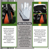 color:all | Seibertron American Football Receiver Adult Gloves ultra-stick adult football receiver gloves common image 16