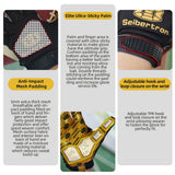color:Black | Seibertron H.P.I.L.G touchscreen football lineman gloves image 02