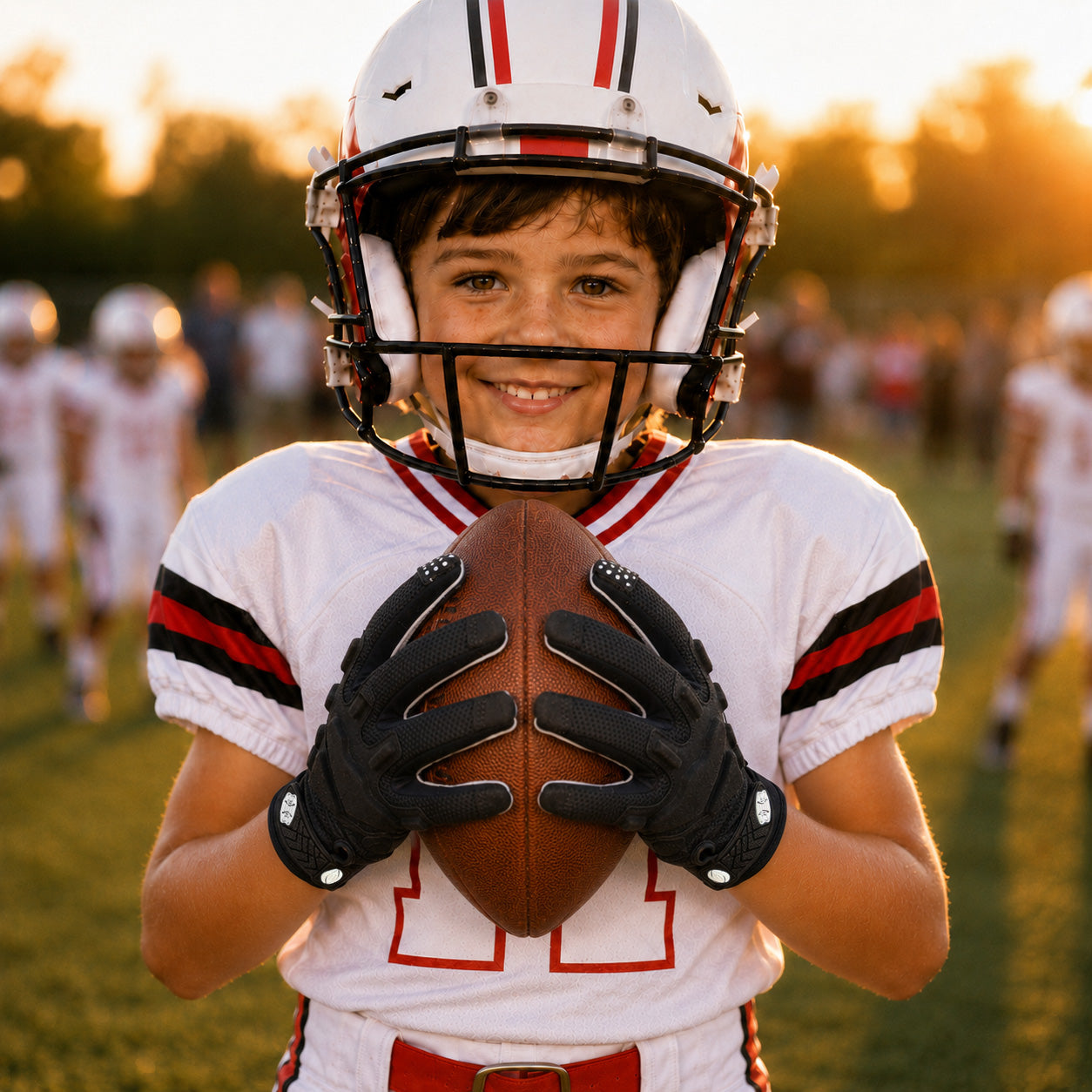 seibertron-gallery:garg-adult-youth-20260714 | product:7340603179198 | color:Black | group:Youth | slot:6 | Seibertron G.A.R.G 2.0 youth football receiver gloves black gallery 6