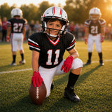 seibertron-gallery:garg-adult-youth-20260714 | product:7340603179198 | color:Red | group:Youth | slot:1 | Seibertron G.A.R.G 2.0 youth football receiver gloves red gallery 1