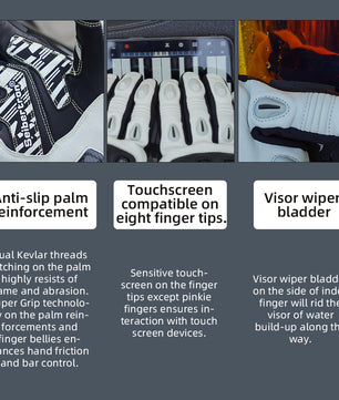 Warm winter motorcycle gloves with insulation