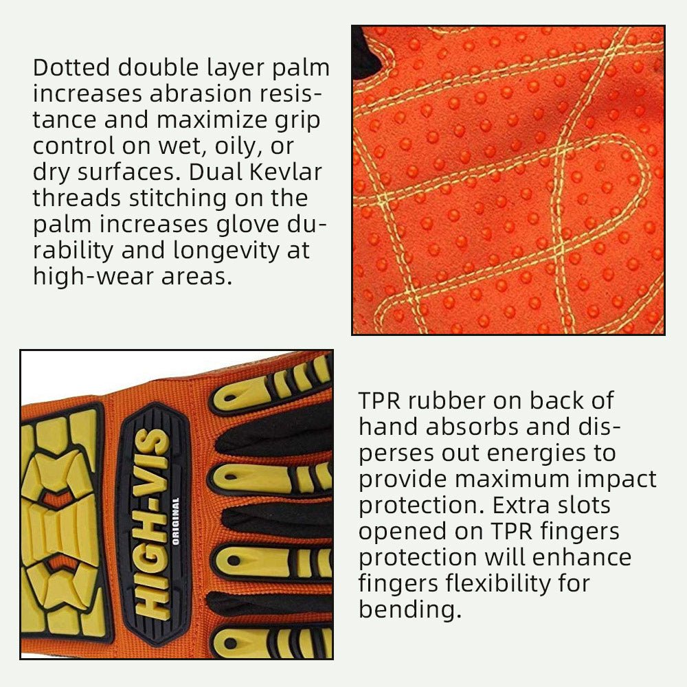 Cut-resistant gloves reinforced with Kevlar