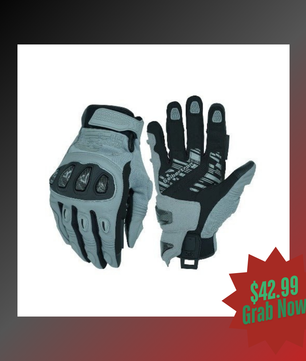 Leather motorcycle gloves designed for winter use