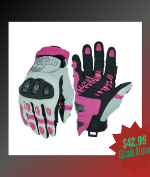 Leather winter motorcycle gloves for cold riding