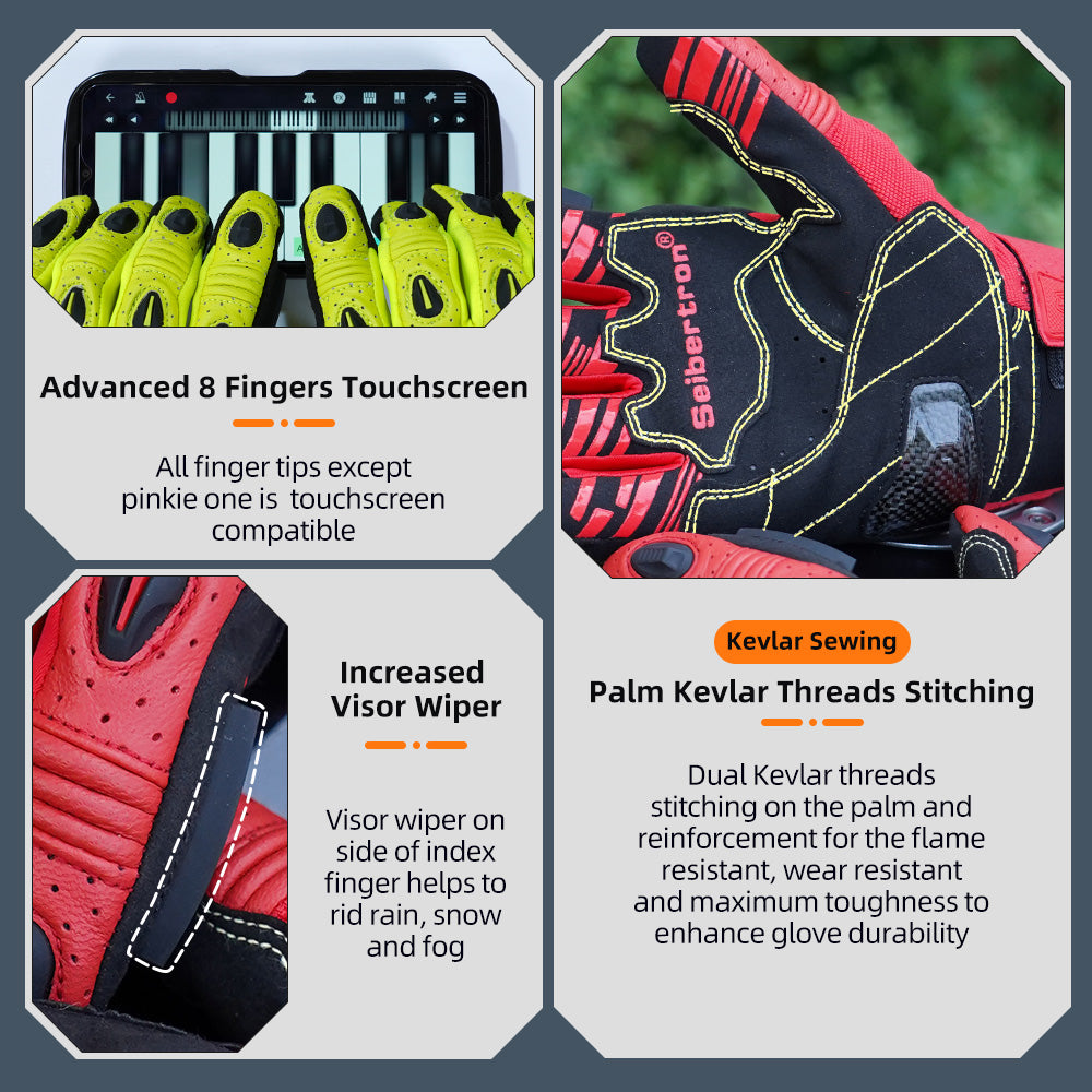 Luva para moto confortável e resistente