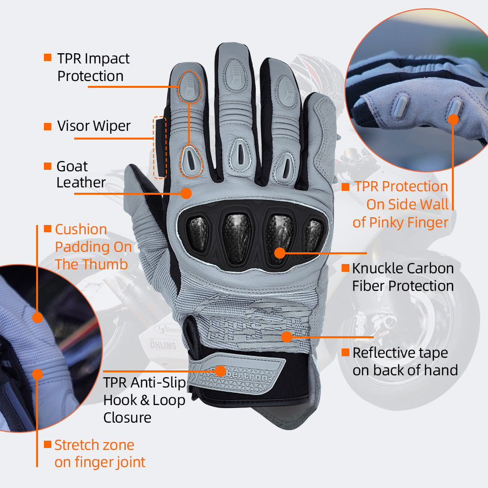 Moto winter gloves for professional riding markets