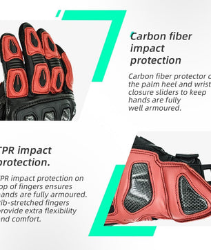 Motorcycle gloves suitable for youth riders