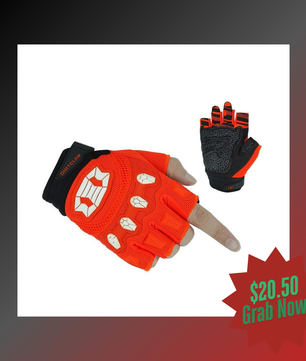 orange dirt bike gloves