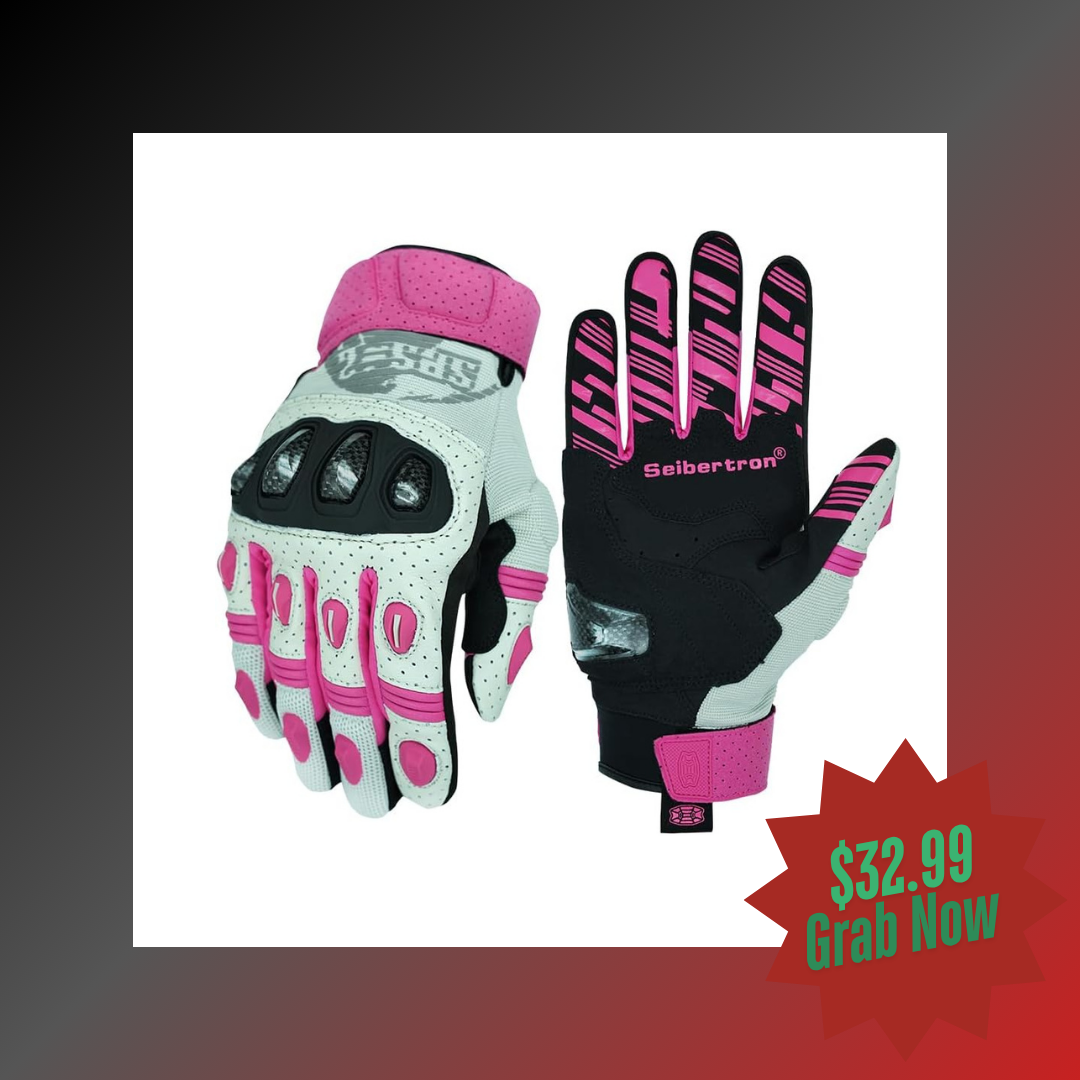 womens pink motorcycle gloves