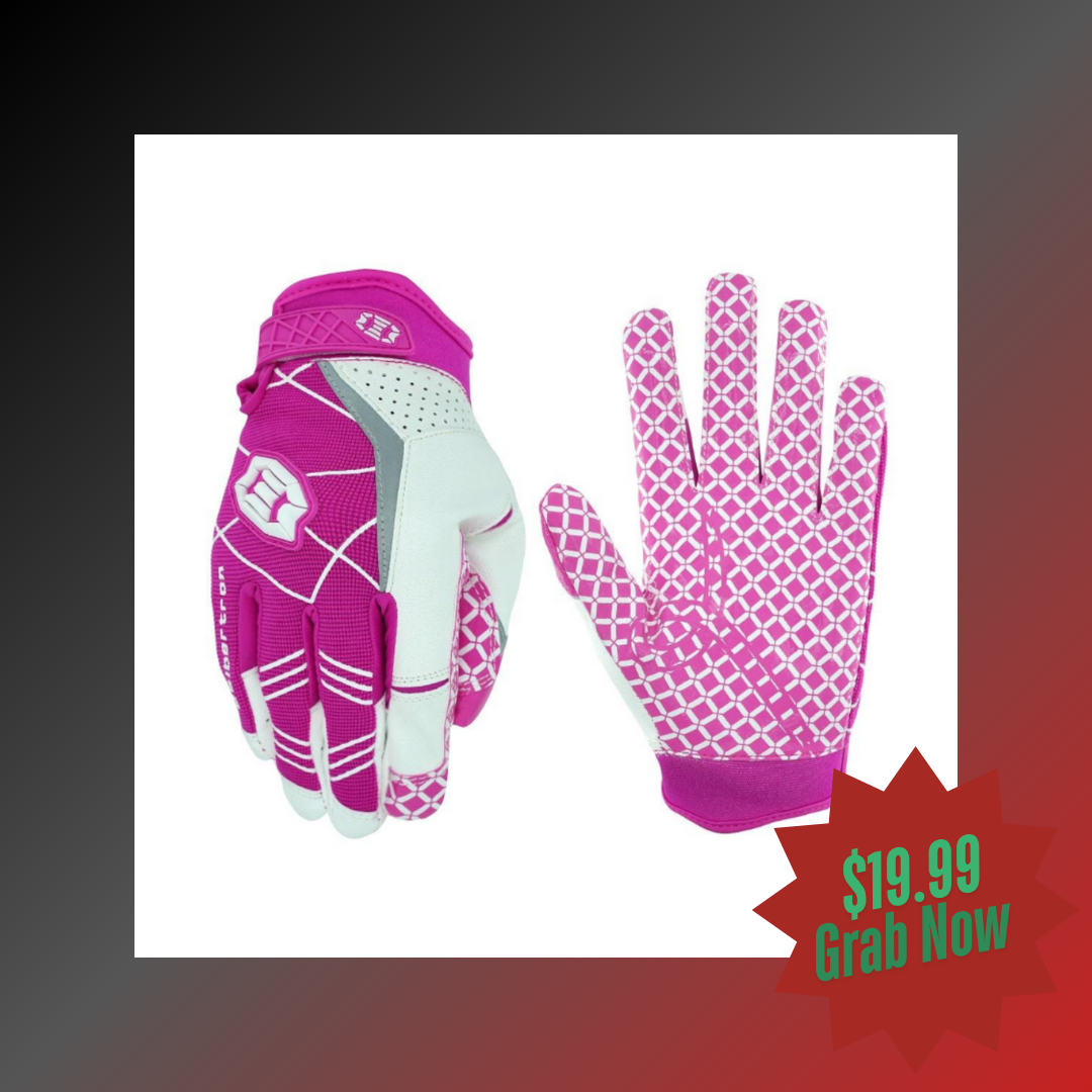 hot pink football gloves
