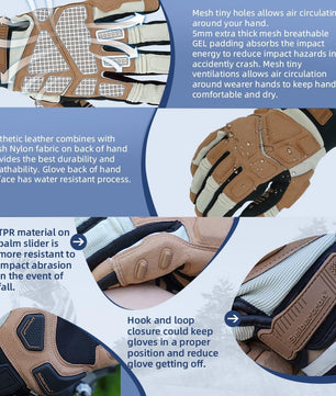 Premium dirt bike riding gloves for grip and comfort