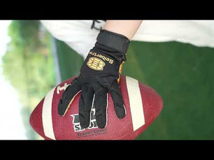 Seibertron H.P.I.R.G Touchscreen Lineman and Football Receiver Gloves, Flexible Breathable Impact Protection Back of Hand Glove Adult and Youth Sizes