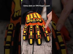 12 pairs Seibertron High-Vis SDX Resistant Reducing Anti-Impact Mechanics Heavy Duty Safety Gloves