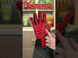 Seibertron HIGH-VIS WPC5 Level 5 Cut Resistant Cold Weather Condition Waterproof Impact Oil and Gas Safety Gloves