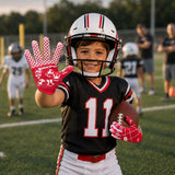 seibertron-gallery:pro3-adult-youth-zodiac-20260716 | product:8668804808894 | color:Red | group:Youth | slot:2 | Seibertron PRO 3.0 youth football receiver gloves red zodiac gallery 2