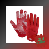 youth football gloves red