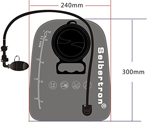 Seibertron 2 Liter Large Opening Water Bladder Hydration Pack Bladder TPU Material 2 Years Warranty - SeibertronOutdoors