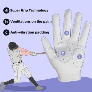 Seibertron Adult B - A - R PRO 2.0 Signature Baseball/Softball Batting Gloves Super Grip Finger - SeibertronSports