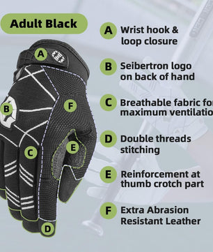 Seibertron Adult B - A - R PRO 2.0 Signature Batting Gloves – Super Grip, Enhanced Comfort for Baseball & Softball - SeibertronSports602201109409