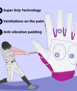 Seibertron Adult B - A - R PRO 2.0 Signature Batting Gloves – Super Grip, Enhanced Comfort for Baseball & Softball - SeibertronSports