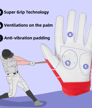 Seibertron Adult B - A - R PRO 2.0 Signature Batting Gloves – Super Grip, Enhanced Comfort for Baseball & Softball - SeibertronSports