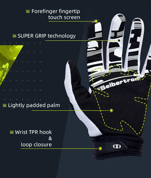Seibertron Adult Dirtpaw Unisex BMX MX ATV MTB Racing Mountain Bike Bicycle Cycling Off - Road/Dirt Bike Gloves Road Racing Motorcycle Motocross Sports Gloves Touch Recognition Full Finger Glove - SeibertronSports602201108846