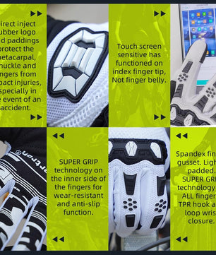 Seibertron Adult Dirtpaw Unisex BMX MX ATV MTB Racing Mountain Bike Bicycle Cycling Off - Road/Dirt Bike Gloves Road Racing Motorcycle Motocross Sports Gloves Touch Recognition Full Finger Glove - SeibertronSports602201108846