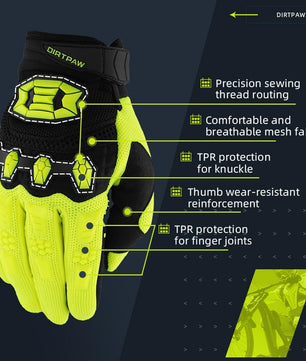Seibertron Adult Dirtpaw Unisex BMX MX ATV MTB Racing Mountain Bike Bicycle Cycling Off - Road/Dirt Bike Gloves Road Racing Motorcycle Motocross Sports Gloves Touch Recognition Full Finger Glove - SeibertronSports