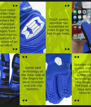 Seibertron Adult Dirtpaw Unisex BMX MX ATV MTB Racing Mountain Bike Bicycle Cycling Off - Road/Dirt Bike Gloves Road Racing Motorcycle Motocross Sports Gloves Touch Recognition Full Finger Glove - SeibertronSports