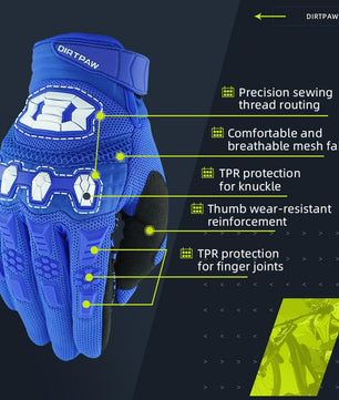 Seibertron Adult Dirtpaw Unisex BMX MX ATV MTB Racing Mountain Bike Bicycle Cycling Off - Road/Dirt Bike Gloves Road Racing Motorcycle Motocross Sports Gloves Touch Recognition Full Finger Glove - SeibertronSports