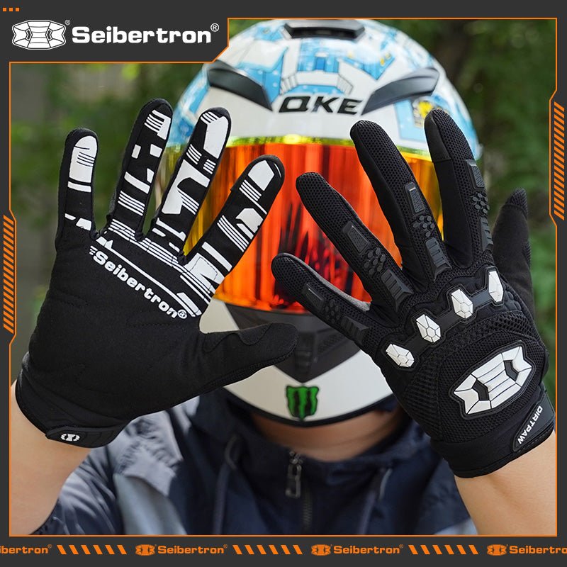 Seibertron Adult Dirtpaw Unisex BMX MX ATV MTB Racing Mountain Bike Bicycle Cycling Off - Road/Dirt Bike Gloves Road Racing Motorcycle Motocross Sports Gloves Touch Recognition Full Finger Glove - SeibertronSports602201108792