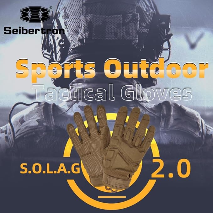 Seibertron Adult Or Youth S.O.L.A.G 2.0 Sports Outdoor Water Resistant Full Finger Touchscreen Gloves - SeibertronSports Gloves