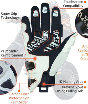Seibertron Adult SPS - 4 Winter Cold Weather Motorcycle Gloves Rainproof Riding with Touchscreen Warm Gauntlet for Men and Women - SeibertronSports Gloves