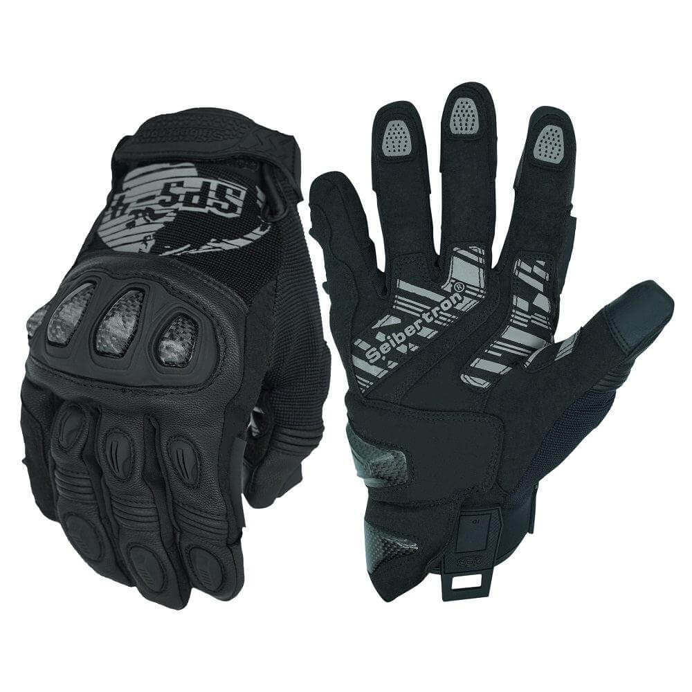 Seibertron Adult SPS - 4 Winter Cold Weather Motorcycle Gloves Rainproof Riding with Touchscreen Warm Gauntlet for Men and Women - SeibertronSports Gloves