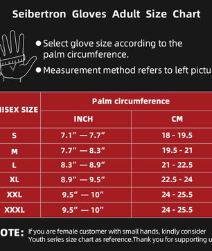 Seibertron Adult SPS - 6 All - Season Leather Motorcycle Gloves with Carbon Fiber Protection, Breathable Design, and Anti - Slip Grip – Perfect for Road Racing, Track Riding, and Long - Distance Touring - Seibertron