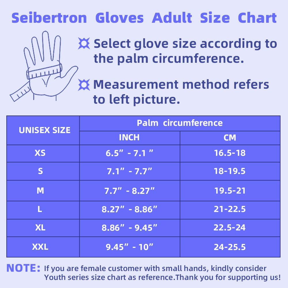 Seibertron Adult S.P.S.G - 1 UPF100+ Sun/UV Protection Touchscreen Glove - SeibertronOutdoors