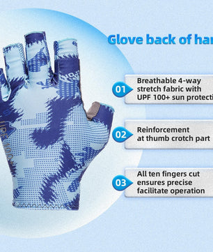 Seibertron Adult S.P.S.G - 2 UPF100+ Sun/UV Protection Fishing Glove - SeibertronOutdoors