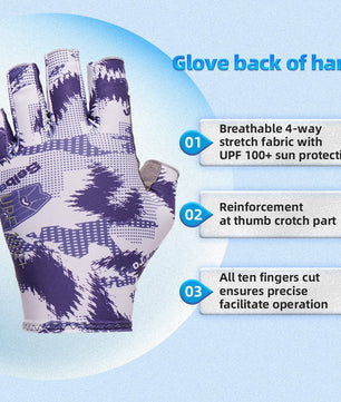 Seibertron Adult S.P.S.G - 2 UPF100+ Sun/UV Protection Fishing Glove - SeibertronOutdoors