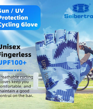 Seibertron Adult S.P.S.G - 3 Fingerless UPF100+ Sun / UV Protection Cycling Glove - SeibertronSports
